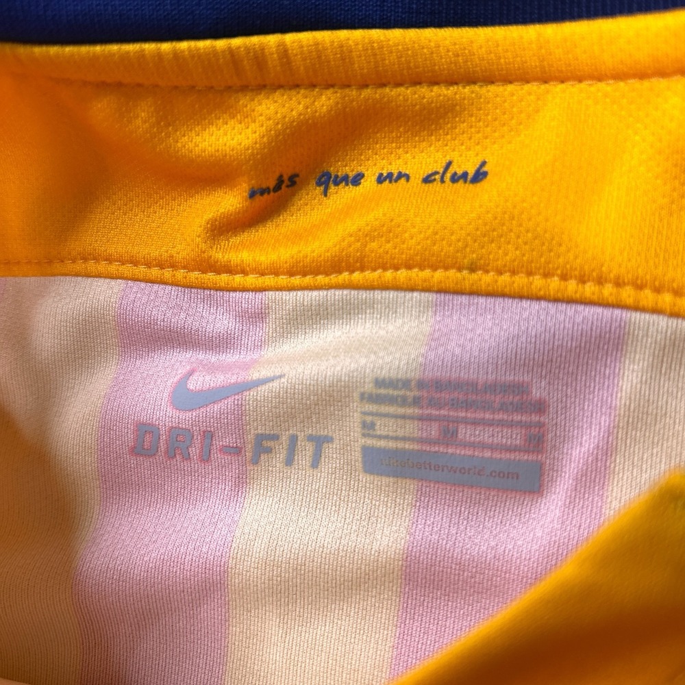 Nike FC Barcelona Yellow and Navy Away Jersey - Picture 3 of 6